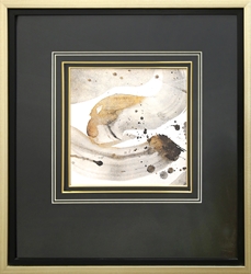 Picture of Gray Paint Abstract with Gold GL01141