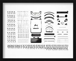 Picture of Disassembled Typewriter                 GL524