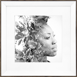 Picture of American Woman with Leaves          GL2117