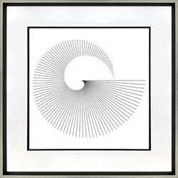 Picture of Abstract spiral black white    GL2649