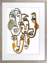 Picture of Face in Modern Line Style       GL9178-1